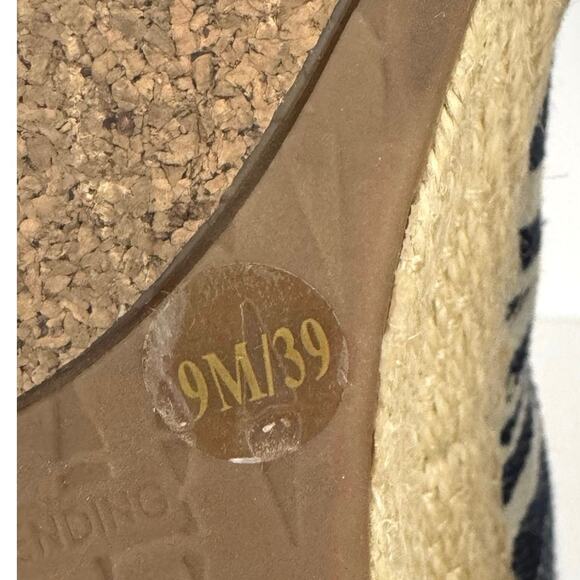 Lucky Brand Women’s Size 9 Tilly Indigo Stripe Espadrille Wedge Shoes - Picture 12 of 12